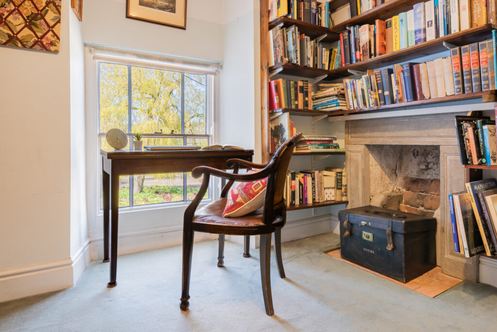 Home office interior with vintage furniture 