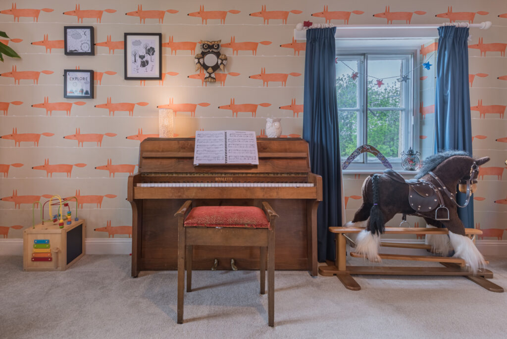 Vintage styled interior of kids' room