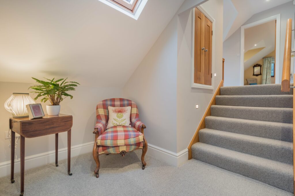 Interior home corner with sofa and little table 