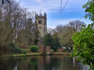 Landscape view of Gawsworth Hall