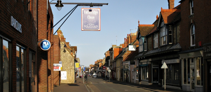 Street view of Stony Stratford.