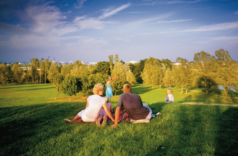 Family picnic in the Park 