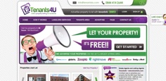 The website of the new national online letting agency -Tenants4U.com.
