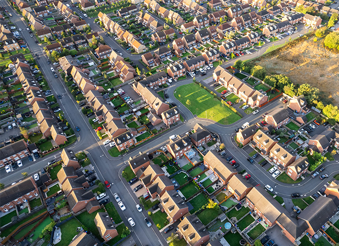 Residential area view.