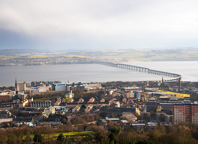 Sky view of Dundee