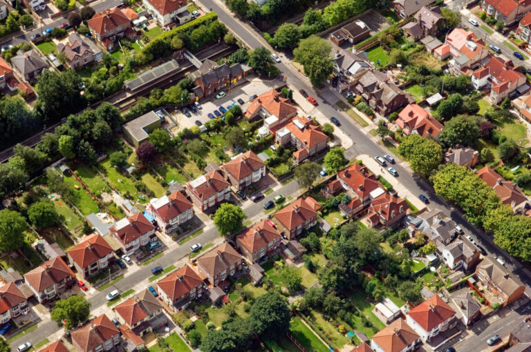 Aerial view of residential homes in Liverpool representing strong rental demand and property investment opportunities in 2026.