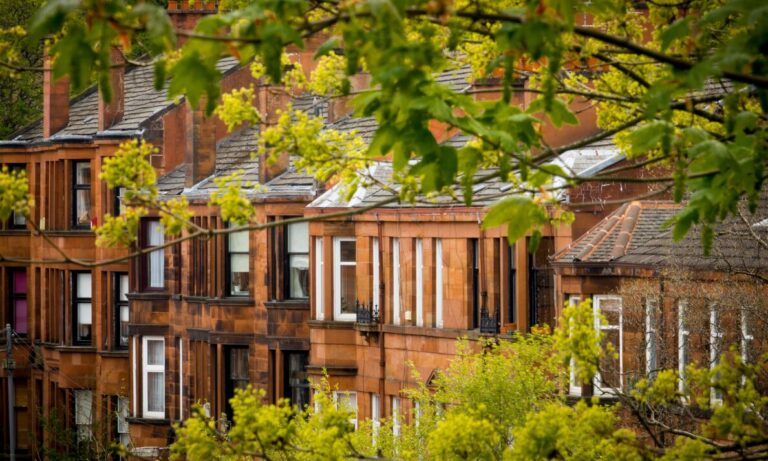 Victorian sandstone terraced houses in a leafy Liverpool residential neighbourhood