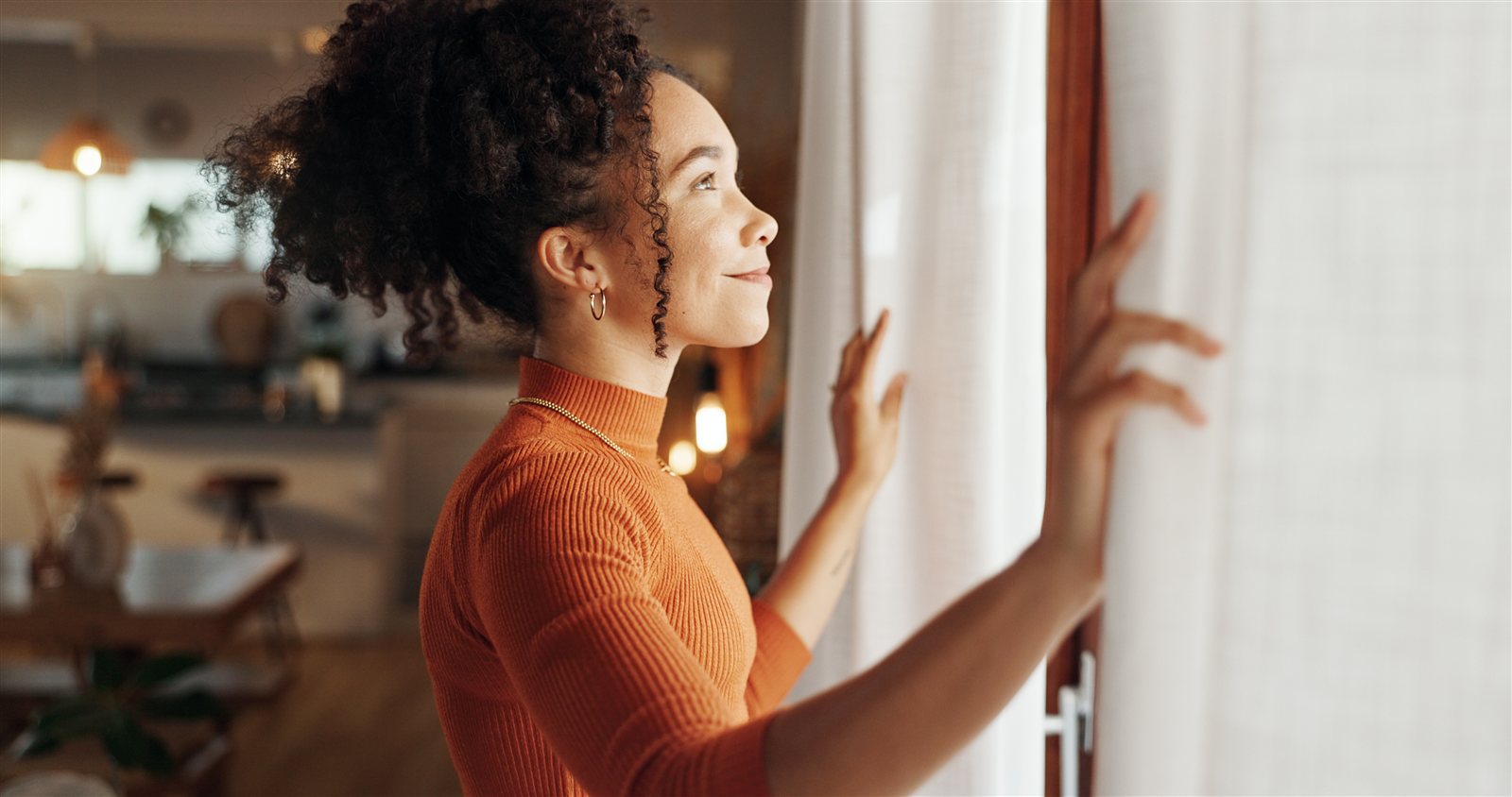 Landlord looking out from a rented home