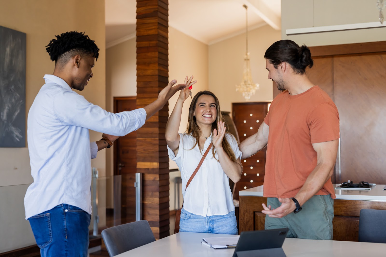 Landlord and letting agent at a rental home in south Liverpool