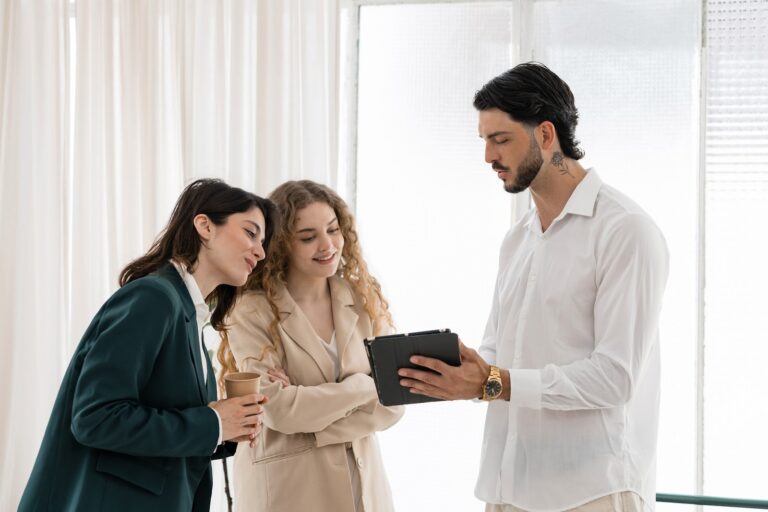 Buyers viewing a home in West Bridgford, Nottingham