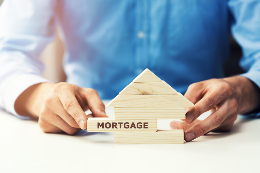 mortgage concept as building blocks