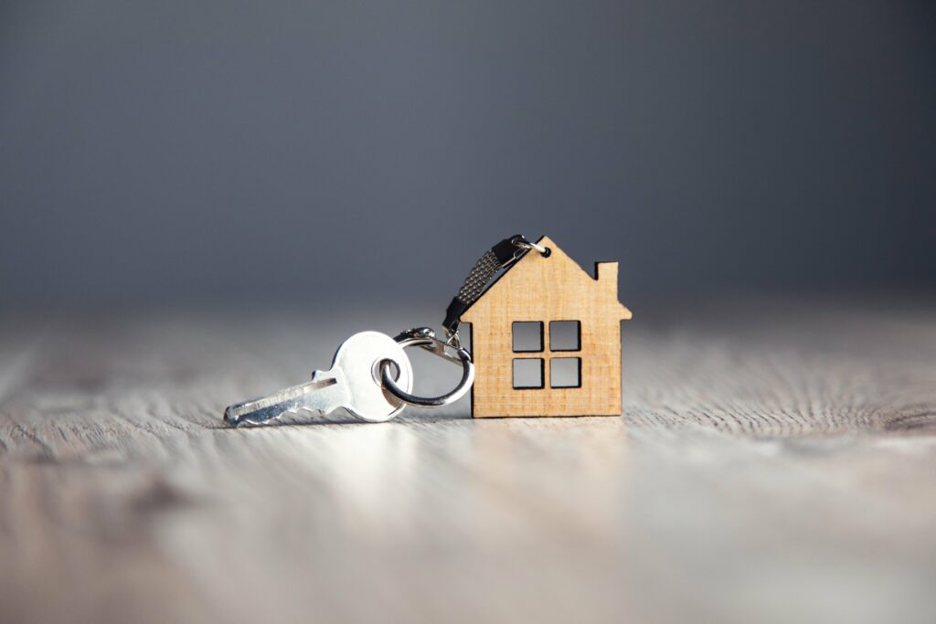 house model and house key
